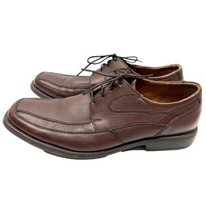 Flexi Men's‎ Genuine Leather Shoes Slip On Dress Loafers Size 13 Brown EUC